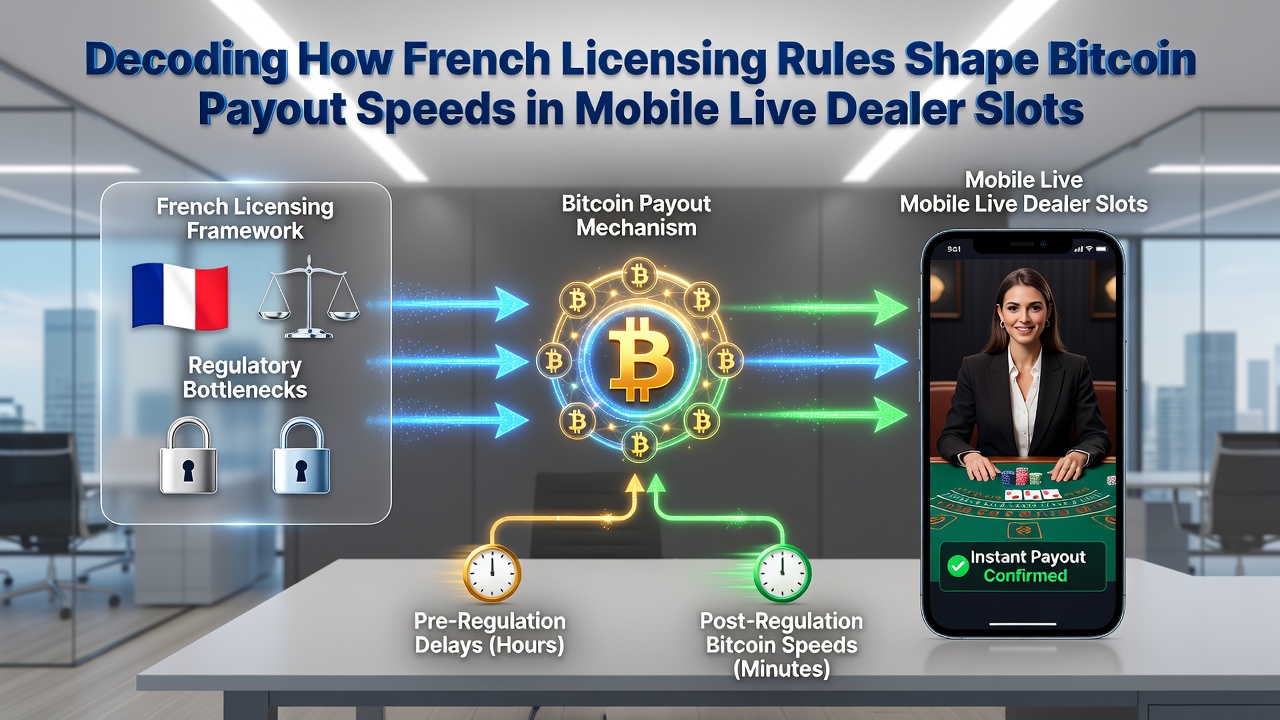 Mobile interface showing Bitcoin payout verification steps under French casino licensing